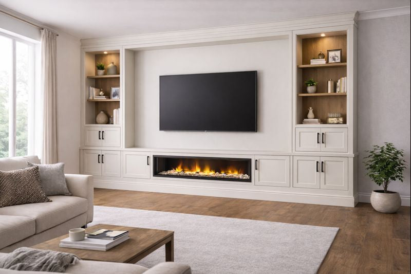 Classic Shaker Media Wall with shelves