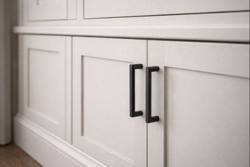 Classic Shaker Media Wall with shelves