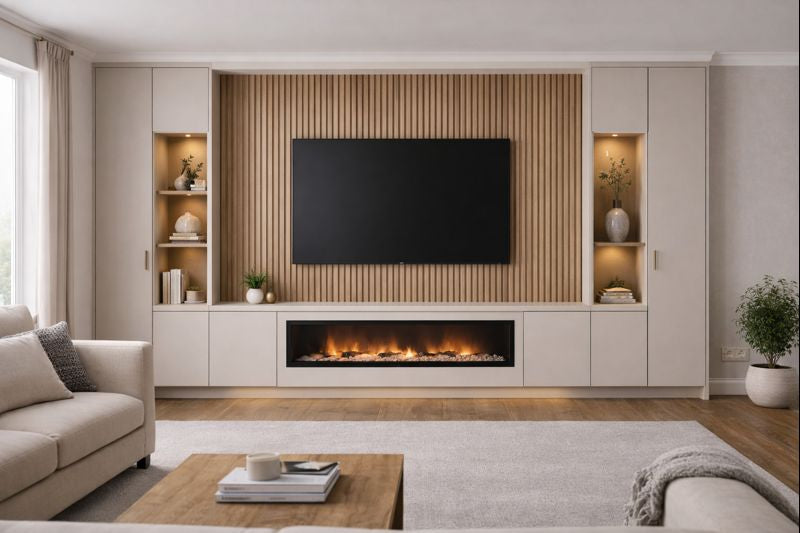 Modern Double Tower Media Wall