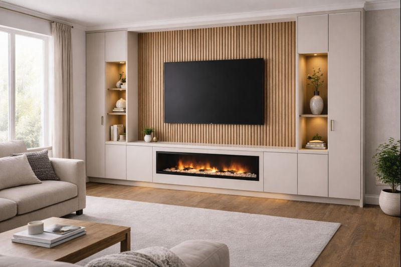 Modern Double Tower Media Wall